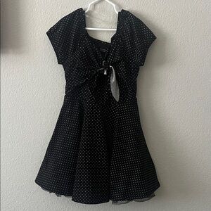 Beautees Black and White Polka Dot Dress